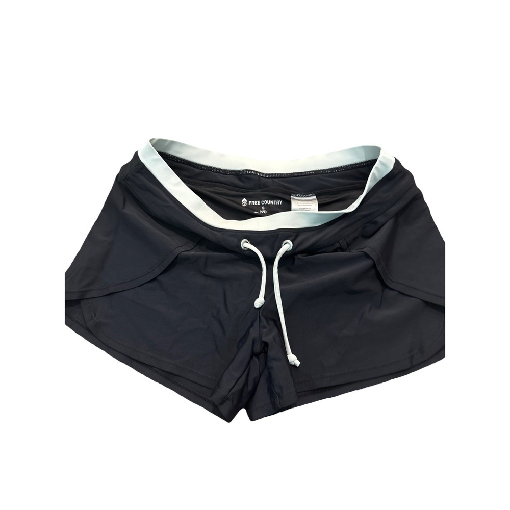 Free Country Womens Swimsuit Shorts Lined Swim Suit Bottoms black